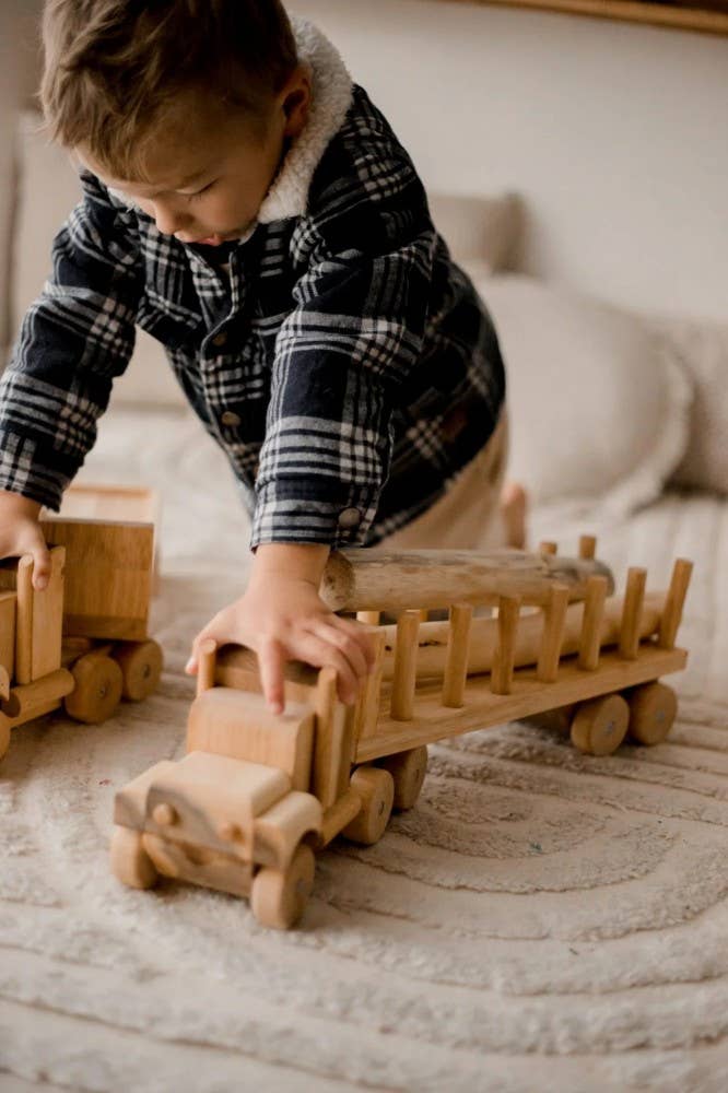 Wooden Log Truck