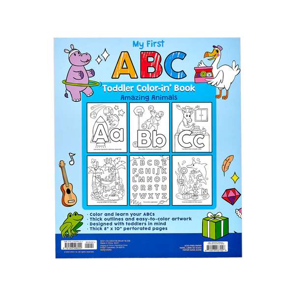 Amazing Animals Toddler Coloring Book