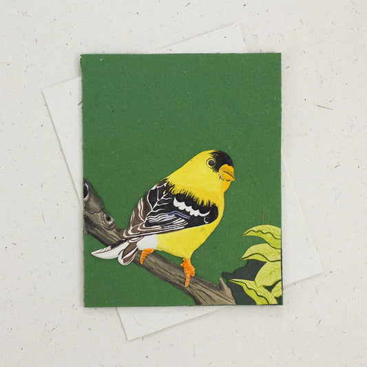 Single Greeting Cards- Goldfinch Embossed