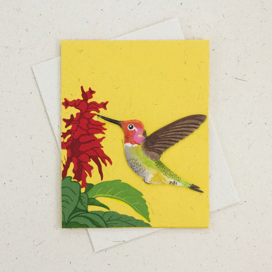 Single Greeting Cards- Hummingbird Embossed