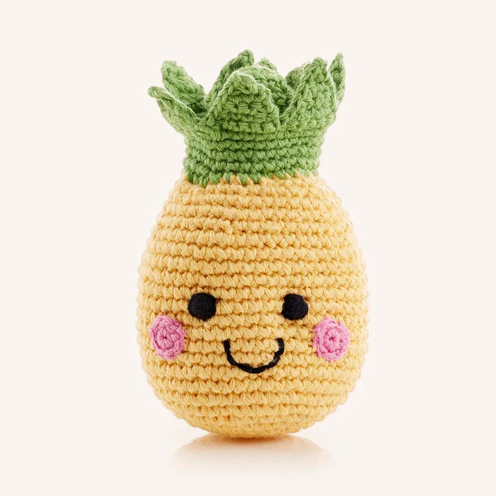 Pineapple- Organic Cotton Plush Rattle