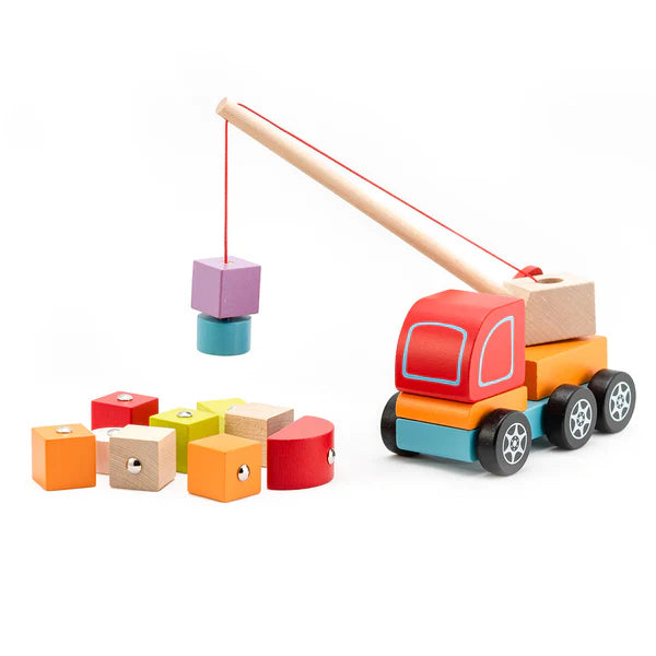 Wooden toy- Crane Truck