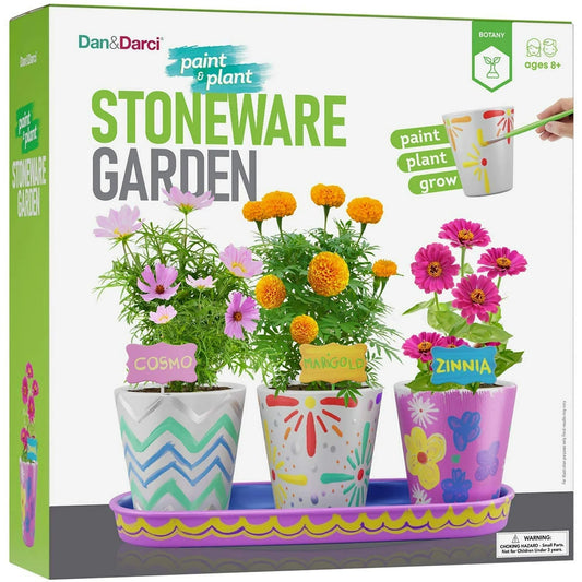 Paint & Plant Stoneware Flower Gardening Kit