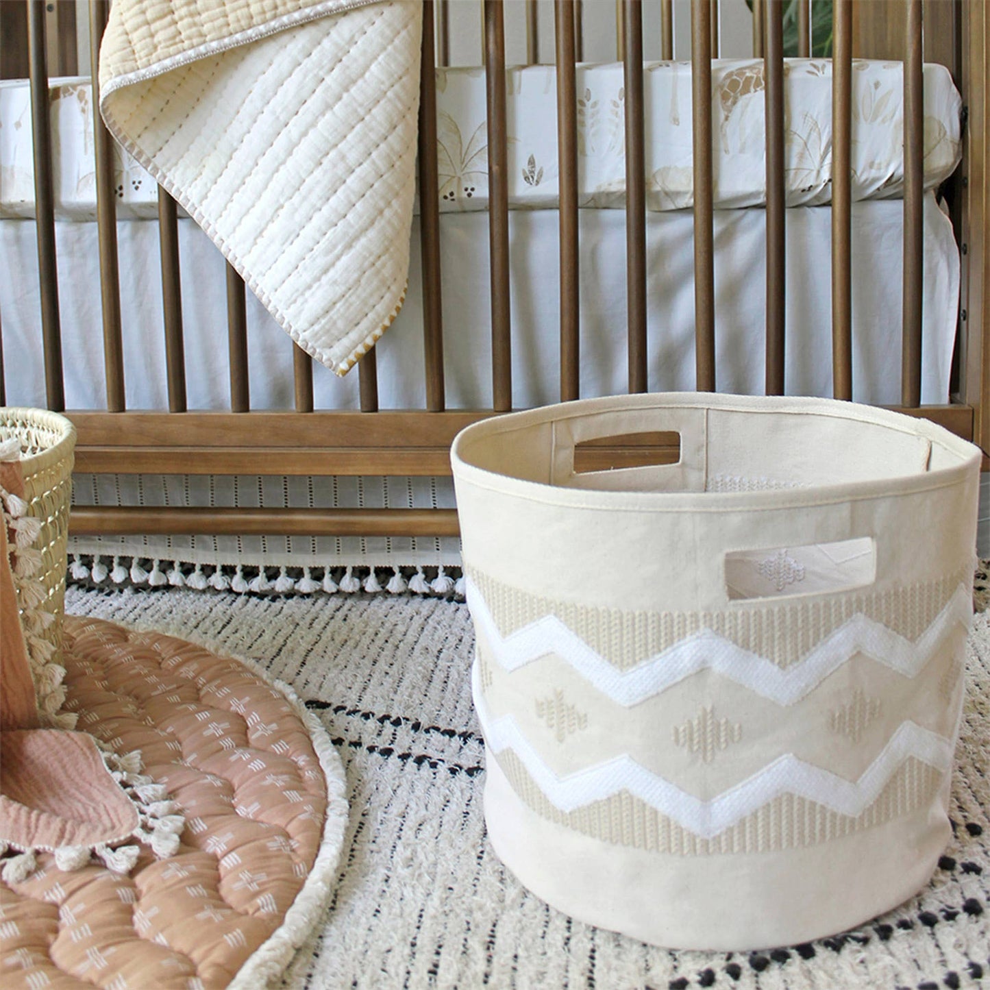 Cotton Storage Bin- Chevron