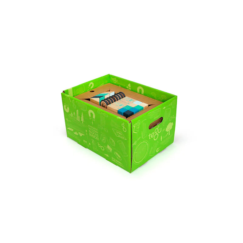 130-Piece Classroom Kit Magnetic Wooden Blocks Bulk Pack