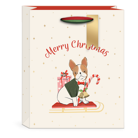 Medium Gift Bag - Merry Pets Frenchie