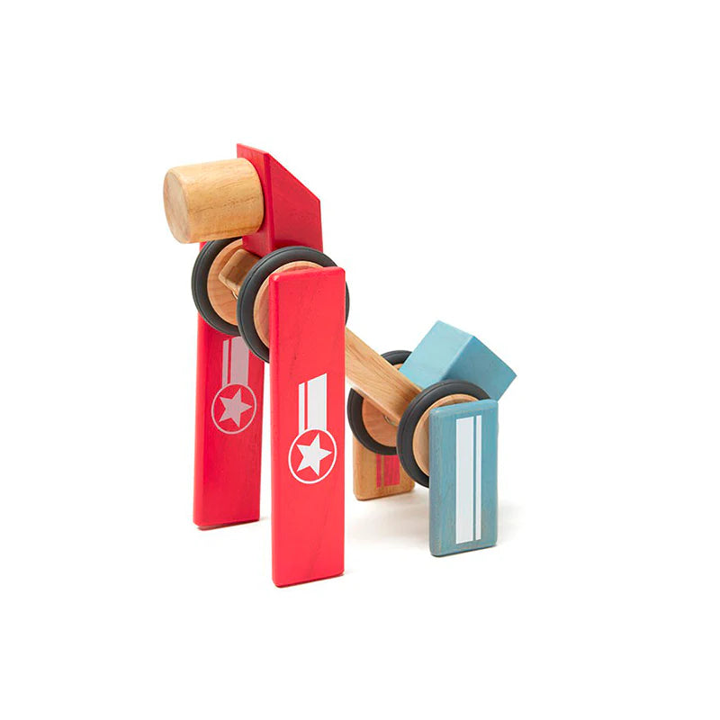 Magnetic Wooden Blocks Stunt Team