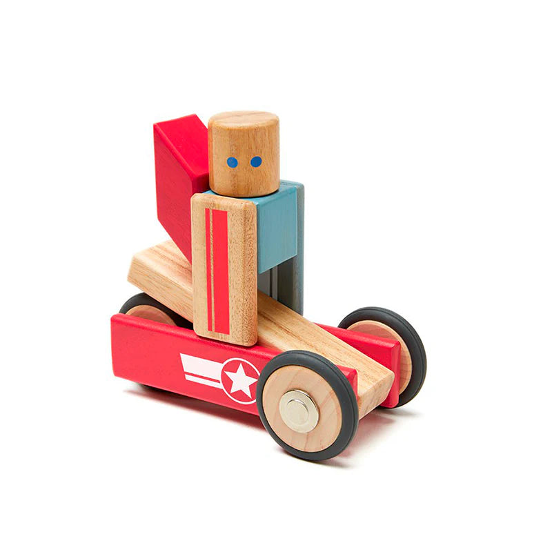 Magnetic Wooden Blocks Stunt Team