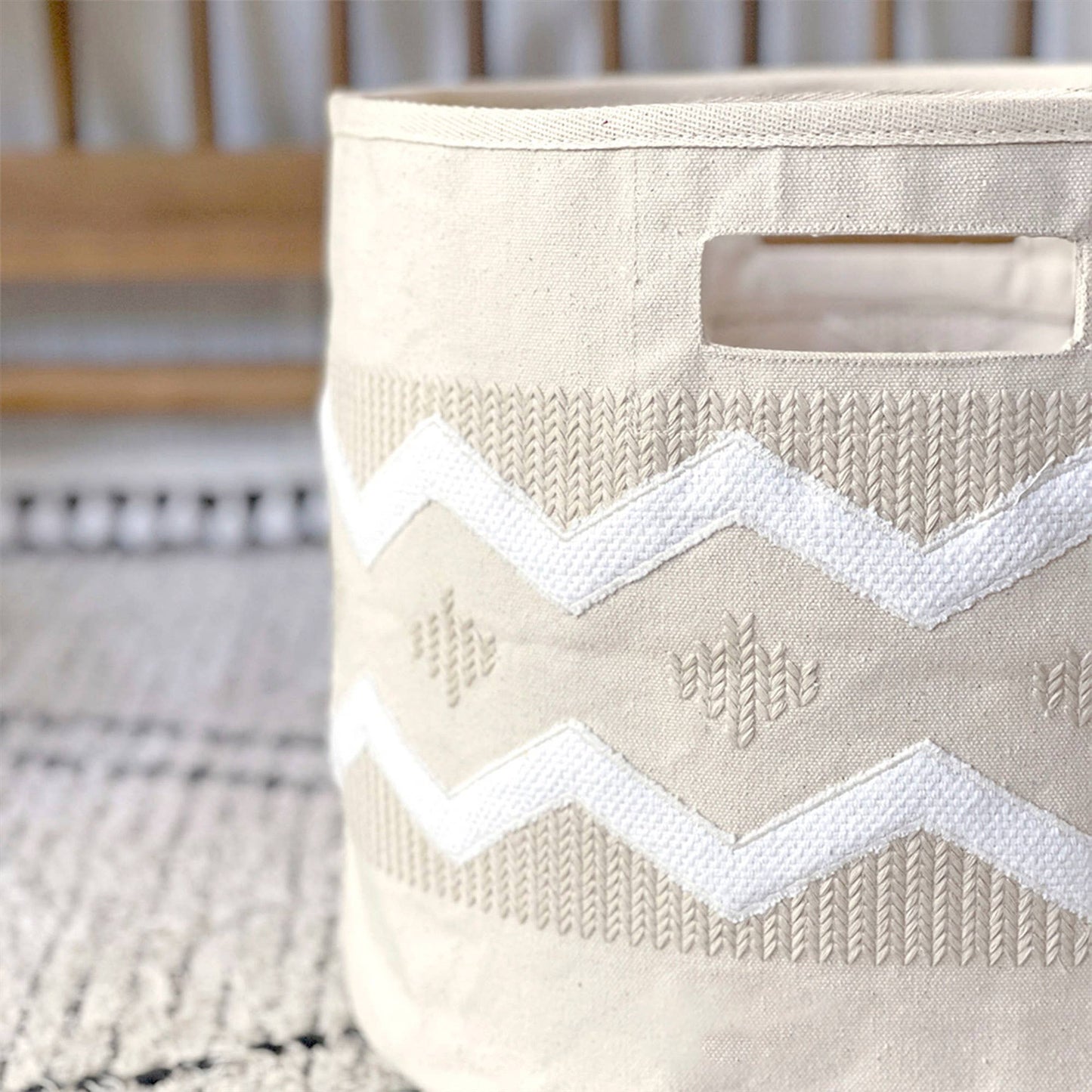 Cotton Storage Bin- Chevron