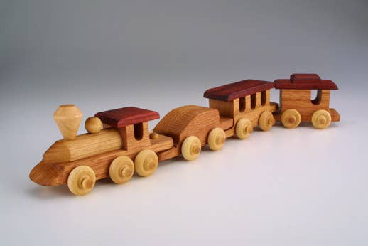 Handmade Wooden Mini Train Set