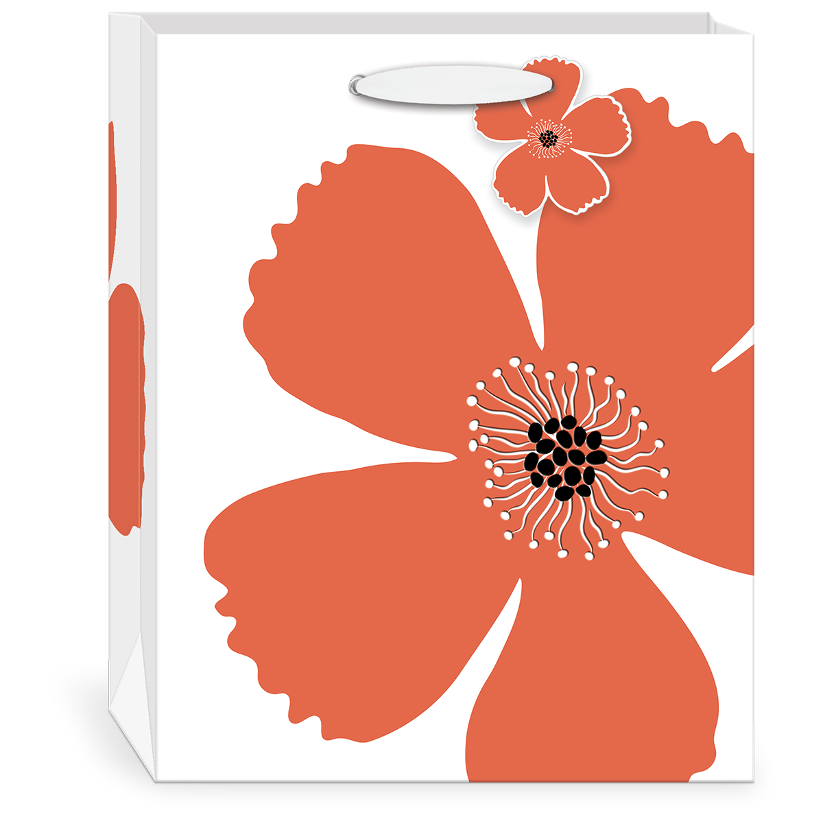 Large Gift Bag - Coral Flower