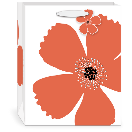 Large Gift Bag - Coral Flower