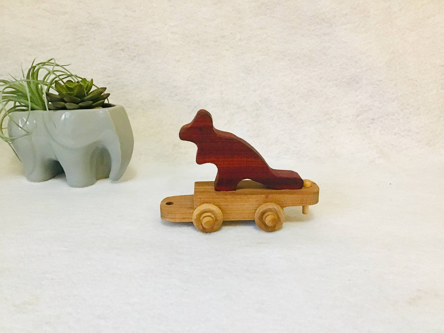 Handmade Wooden Zoo Train Set