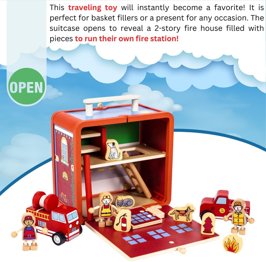 Suitcase Playset - Fire House