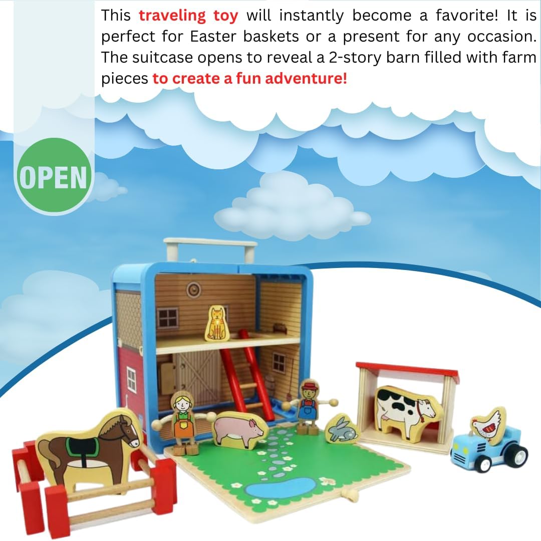 Suitcase Playset - Barnyard Design