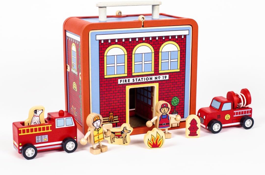 Suitcase Playset - Fire House