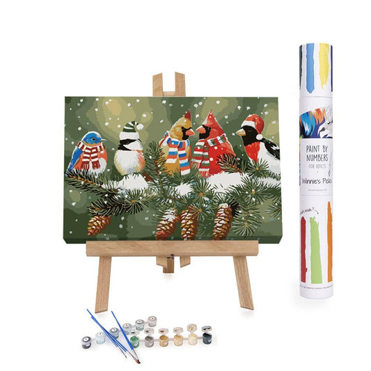 Paint By Number- Festive and Christmassy Birds