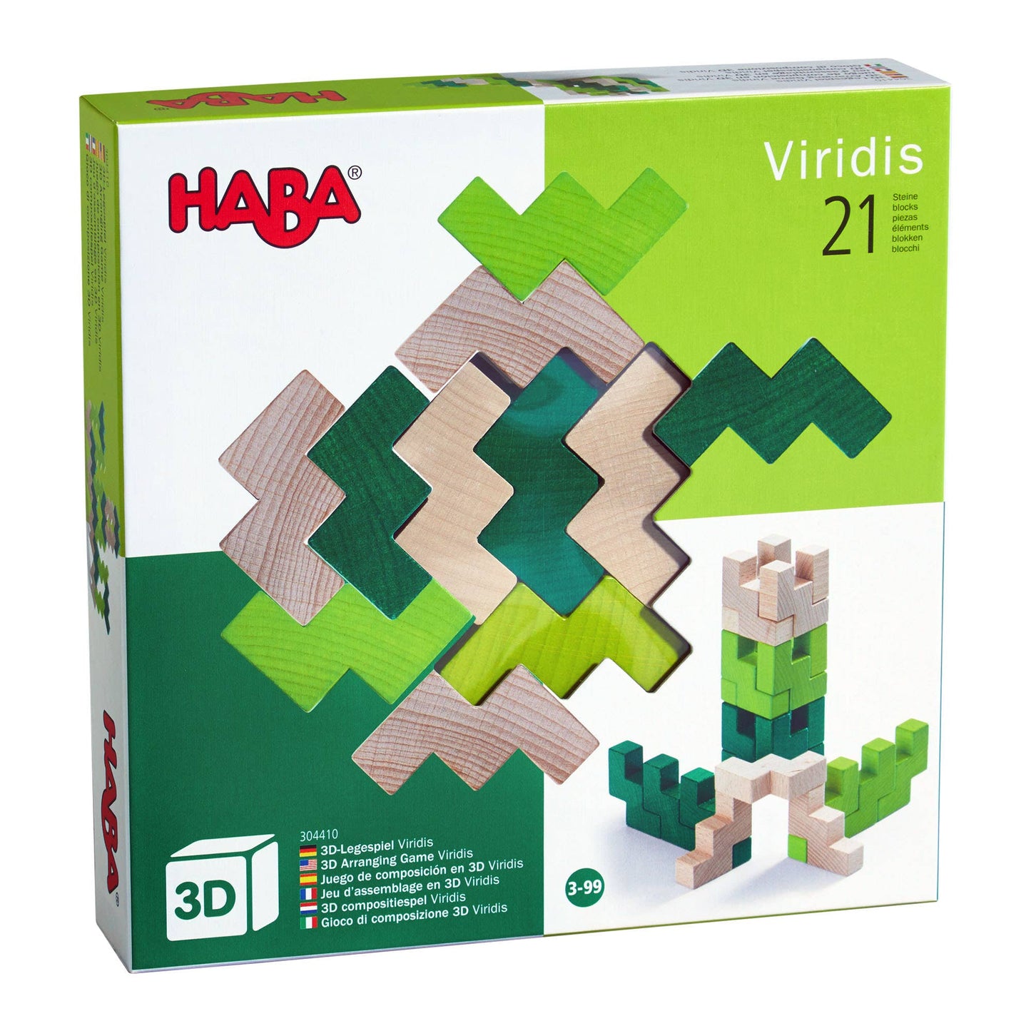 3D Viridis Wooden Stacking Game