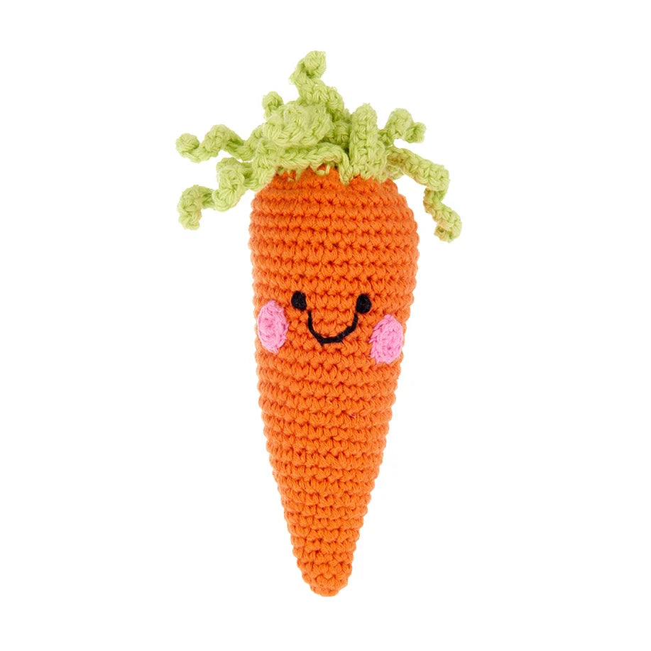 Handmade Organic Carrot Rattle