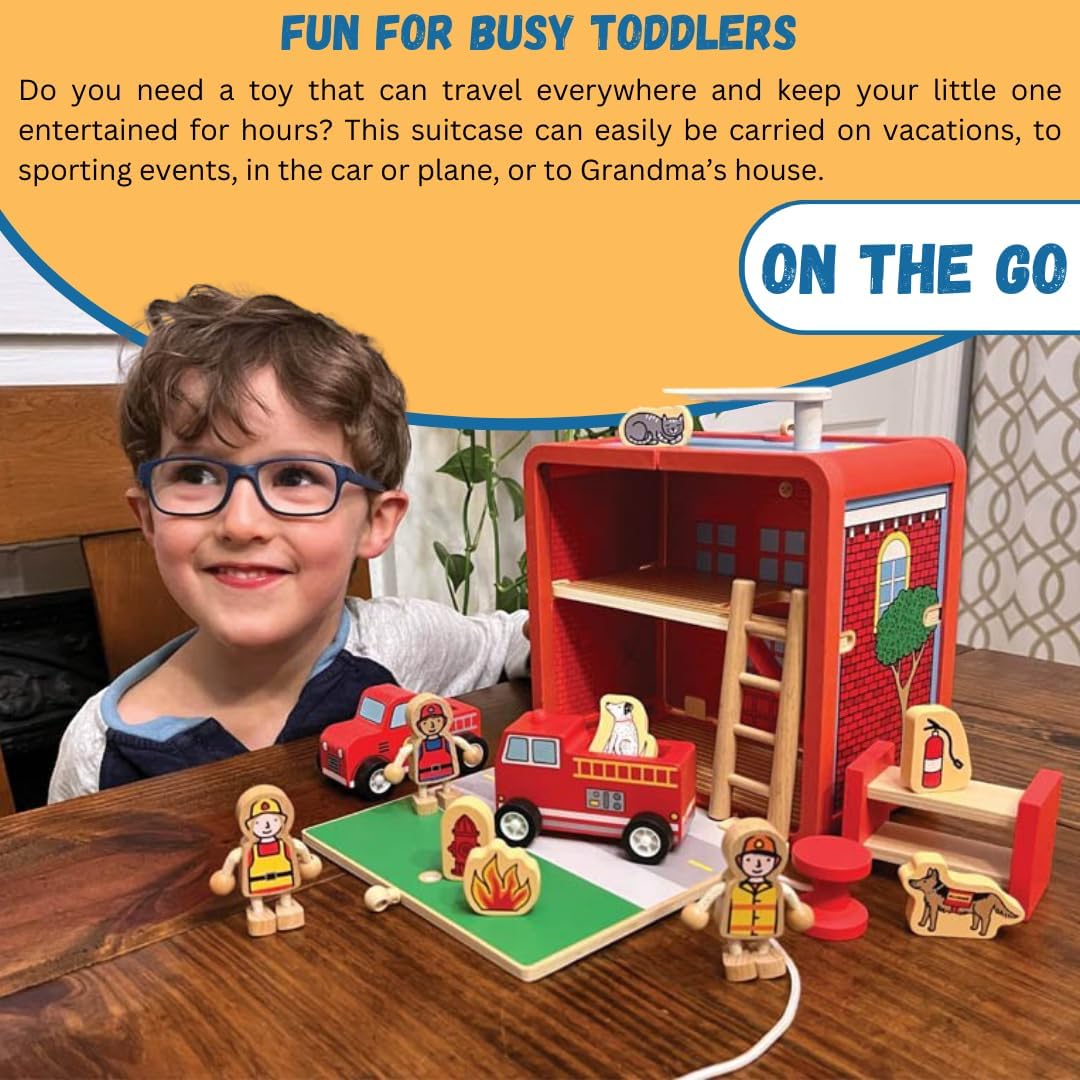 Suitcase Playset - Fire House