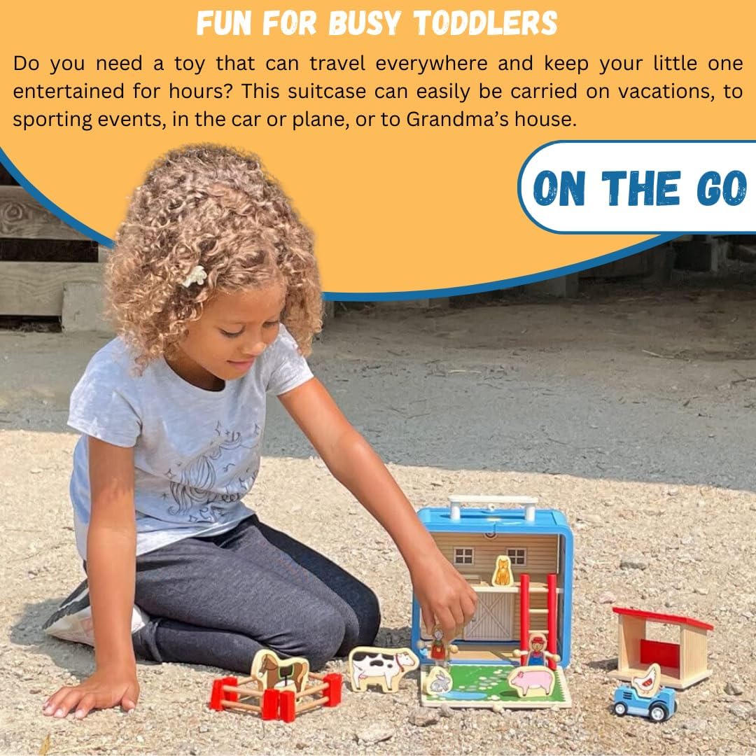 Suitcase Playset - Barnyard Design
