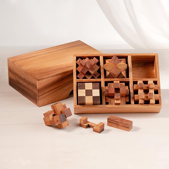 Wooden Puzzle Game Set