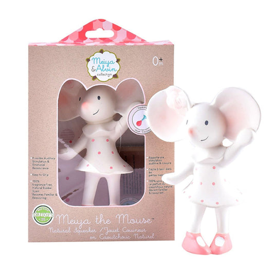 Meiya the Mouse Organic Natural Rubber Squeaker Toy