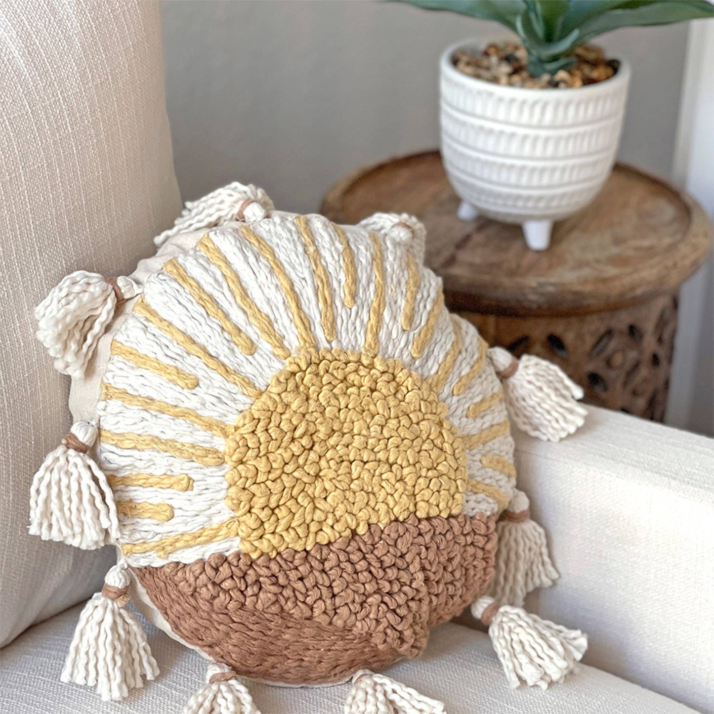 Decorative Cotton Pillow- Sunshine