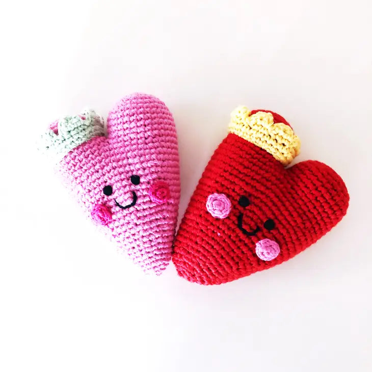Handmade Organic Heart Rattle