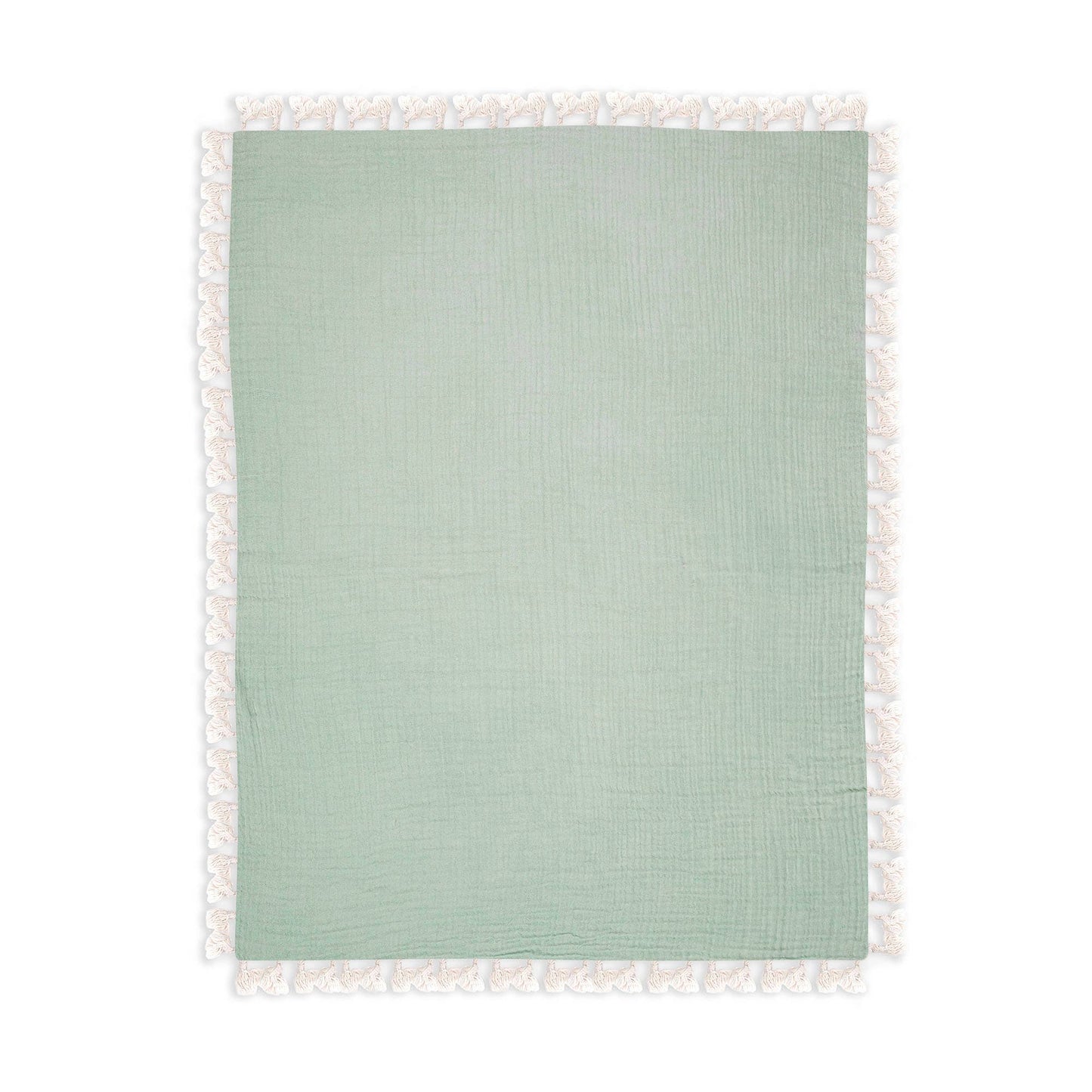 6 Layer Muslin Cotton Baby Blanket- Evergreen