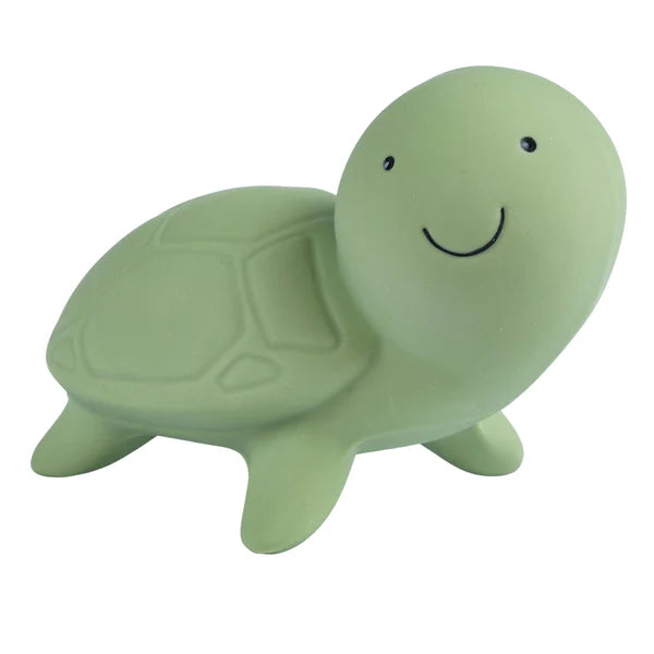 Turtle- Organic Natural Rubber Rattle, Teether & Bath Toy