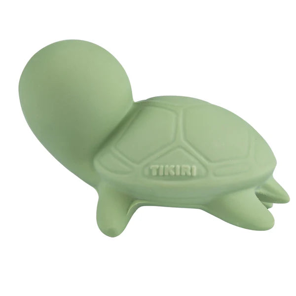 Turtle- Organic Natural Rubber Rattle, Teether & Bath Toy