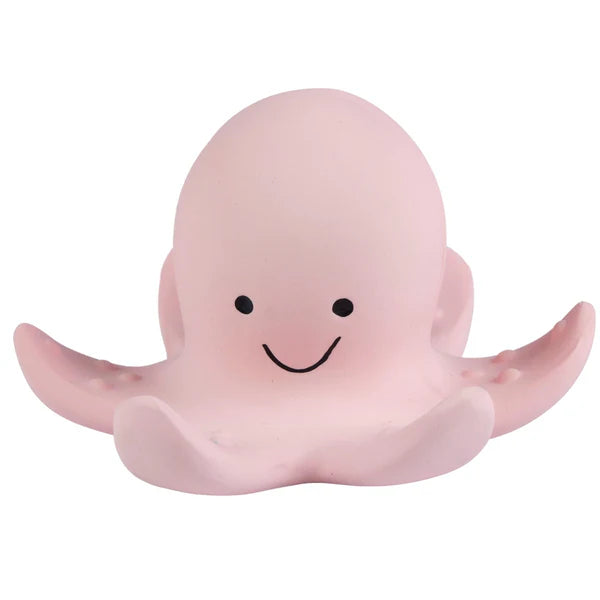 Octopus- Organic Natural Rubber Rattle, Teether & Bath Toy