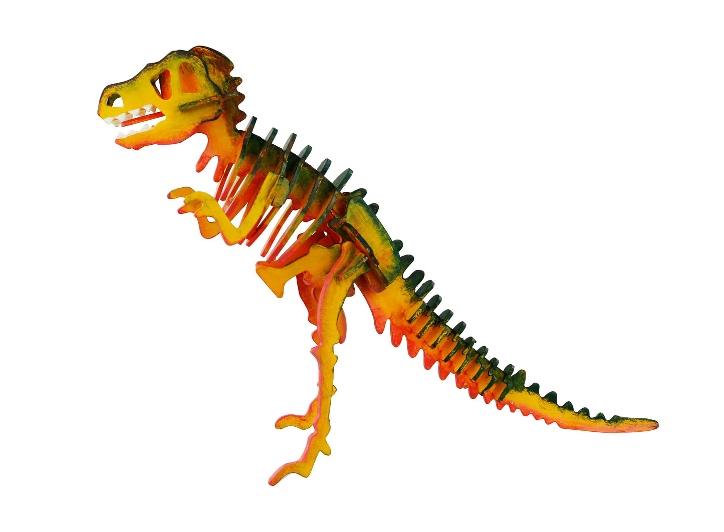 3D Wooden Puzzle with Paint Kit: T-Rex