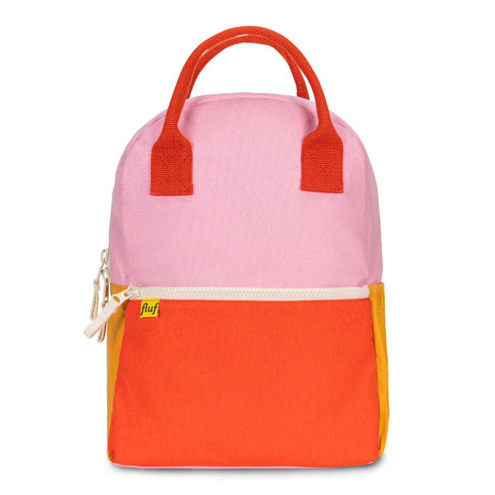Organic Cotton Kids Backpack - Pink Poppy