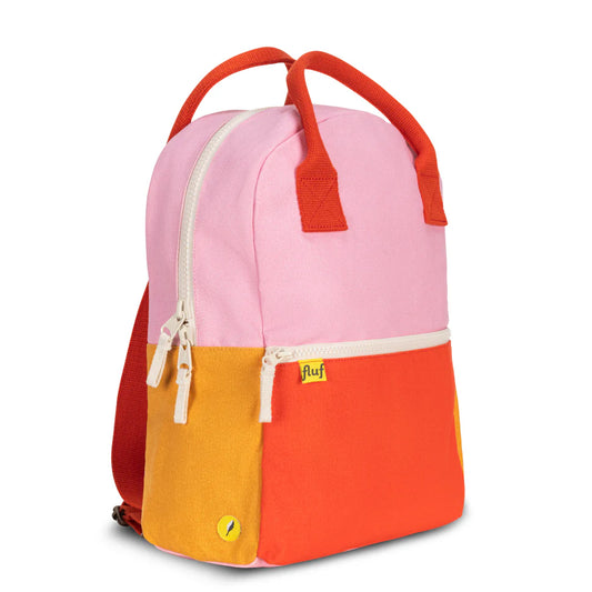 Organic Cotton Kids Backpack - Pink Poppy