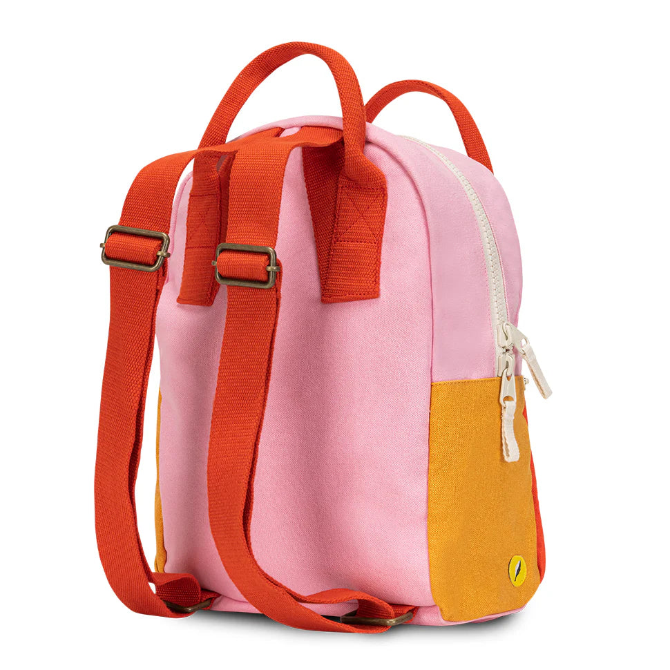 Organic Cotton Kids Backpack - Pink Poppy