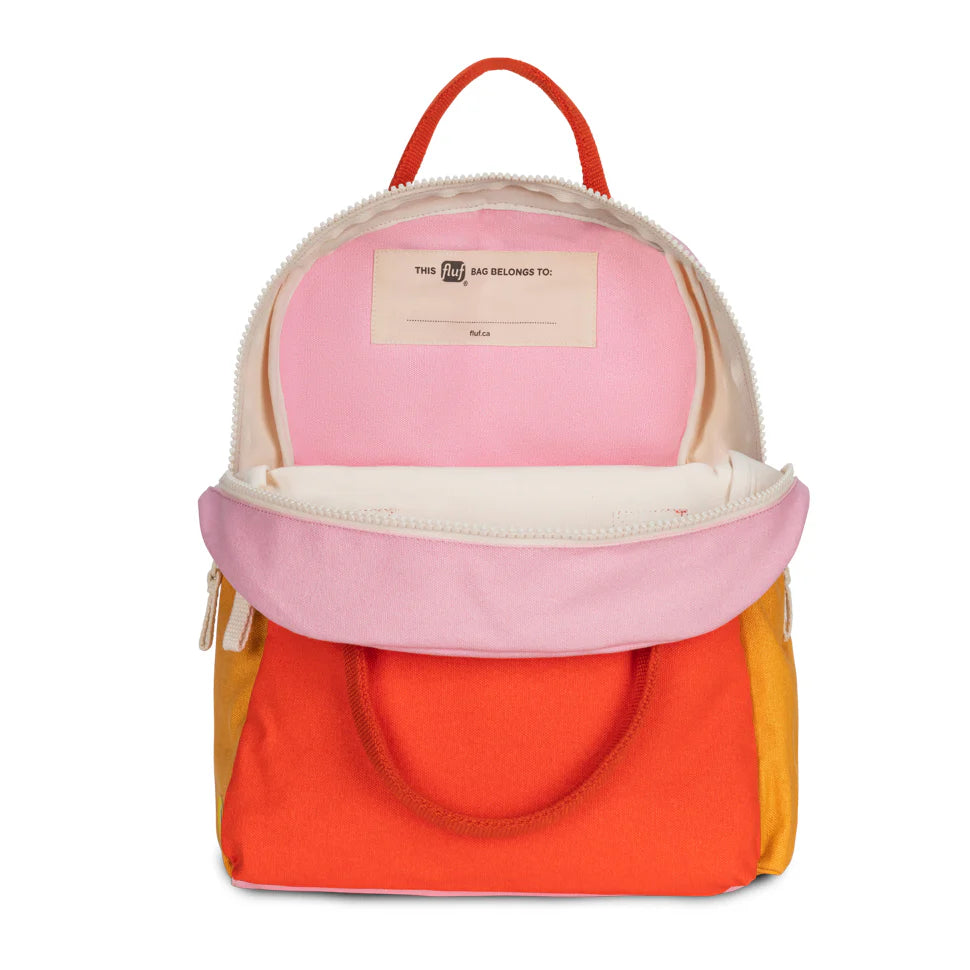 Organic Cotton Kids Backpack - Pink Poppy