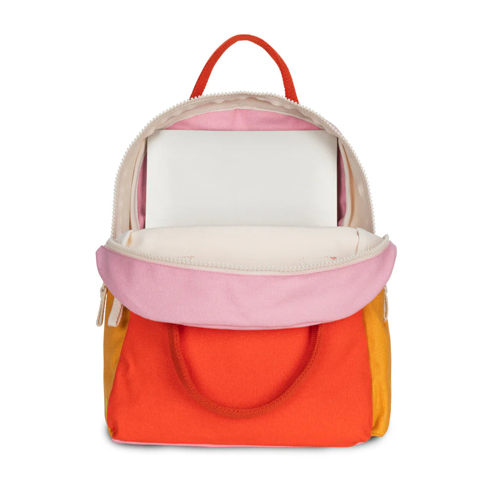Organic Cotton Kids Backpack - Pink Poppy