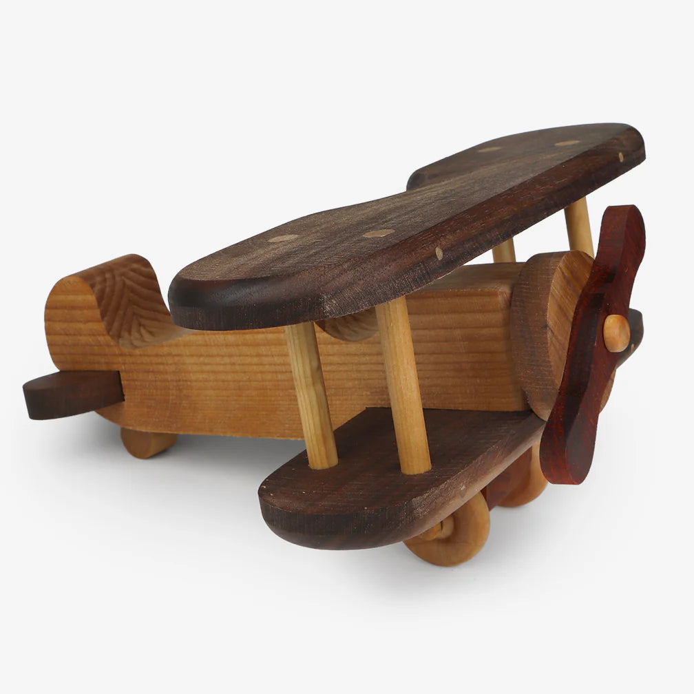 Handmade Wooden Biplane
