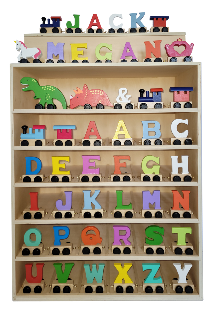 Colored Wood Toy Train Letters