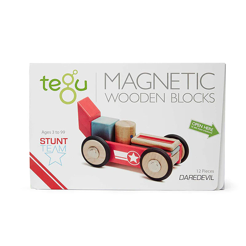 Magnetic Wooden Blocks Stunt Team