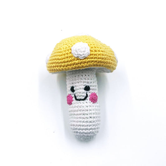Handmade Friendly Mushroom Rattle