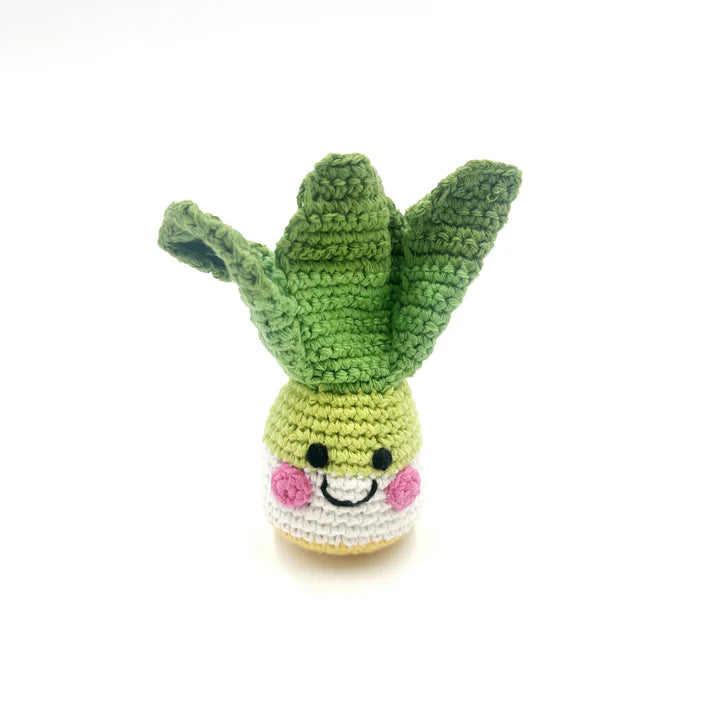 Bok Choy- Organic Cotton Plush Rattle