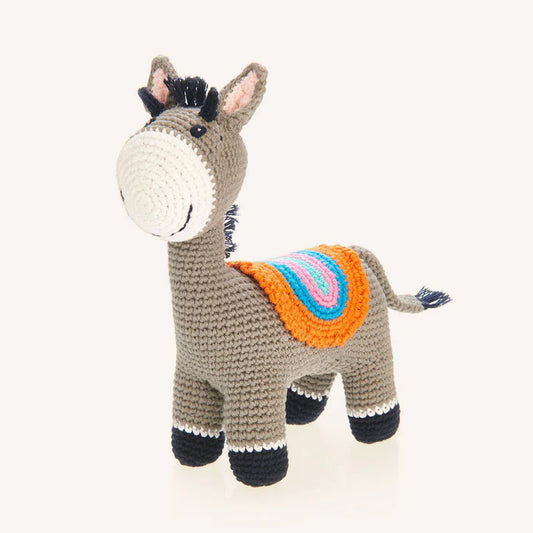 Donkey- Organic Cotton Plush Rattle