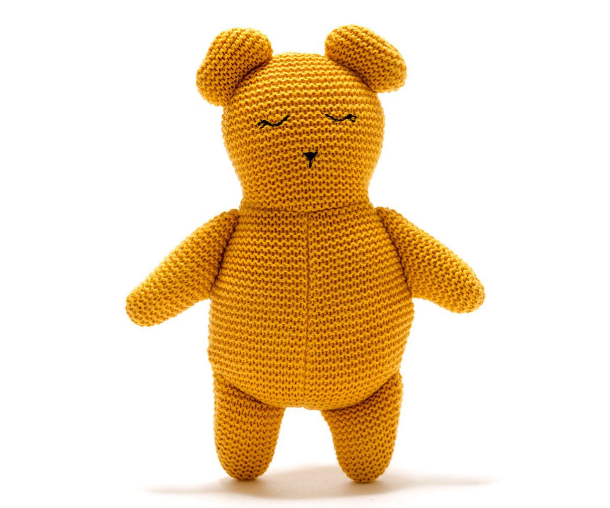 Mustard Teddy Bear- Organic Cotton Plush