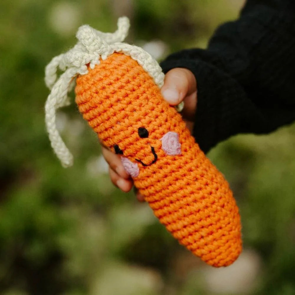 Handmade Organic Carrot Rattle