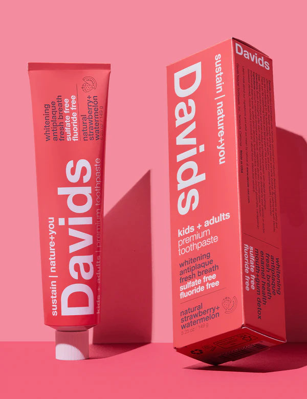 Davids kids + adults premium toothpaste- strawberry watermelon