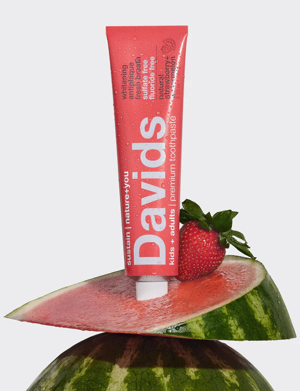 Davids kids + adults premium toothpaste- strawberry watermelon