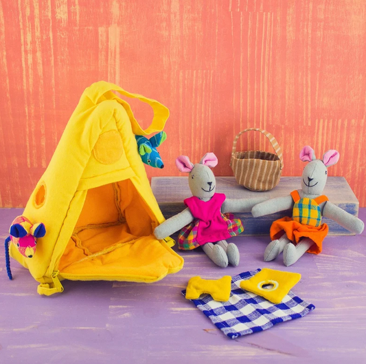 Handcrafted Organic Cotton Mouse Picnic Playhouse